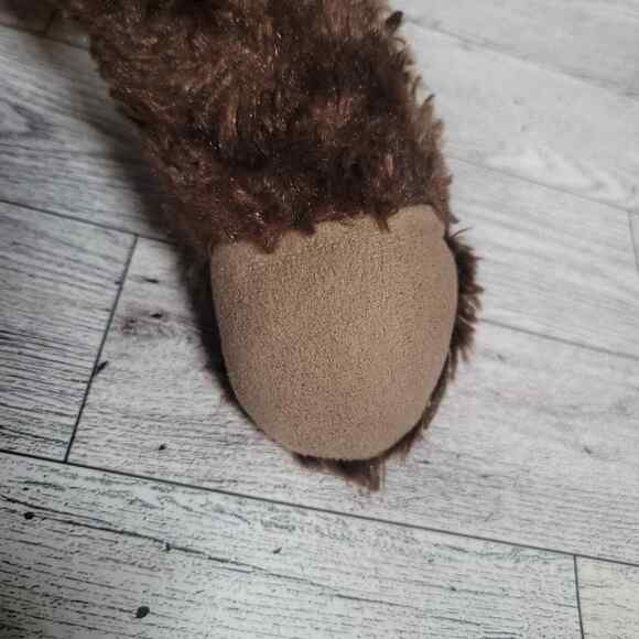 SKM Enterprises Bear W/ Pink Bow 18" Brown Furry Soft - Picture 7 of 10